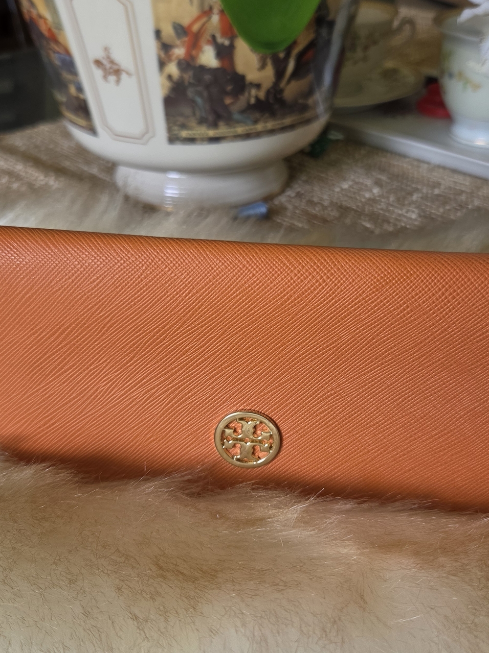Tory Burch Orange Eyeglass Case -no Eyeglass, Case Only